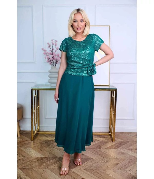 Gold Rose zöld flitteres ruha