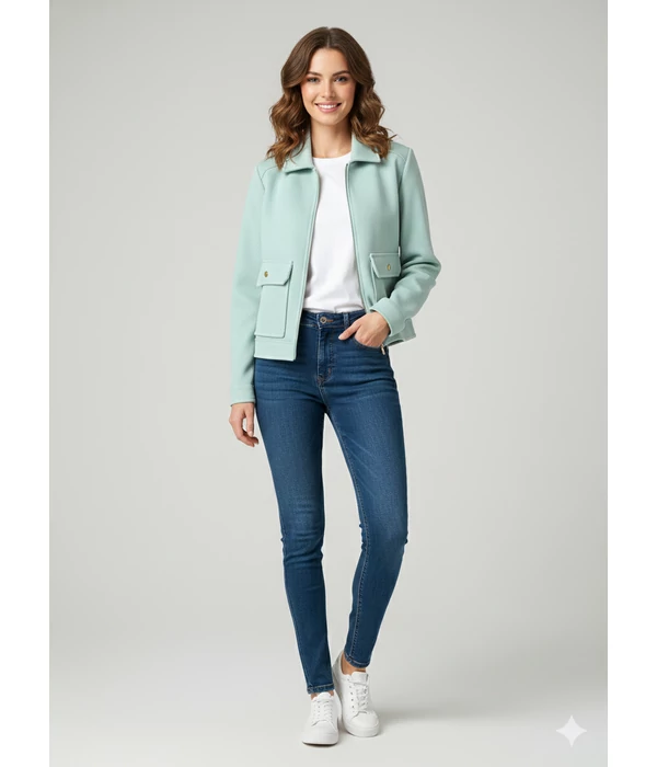 Mystic Day Zina Kabát menta zöld