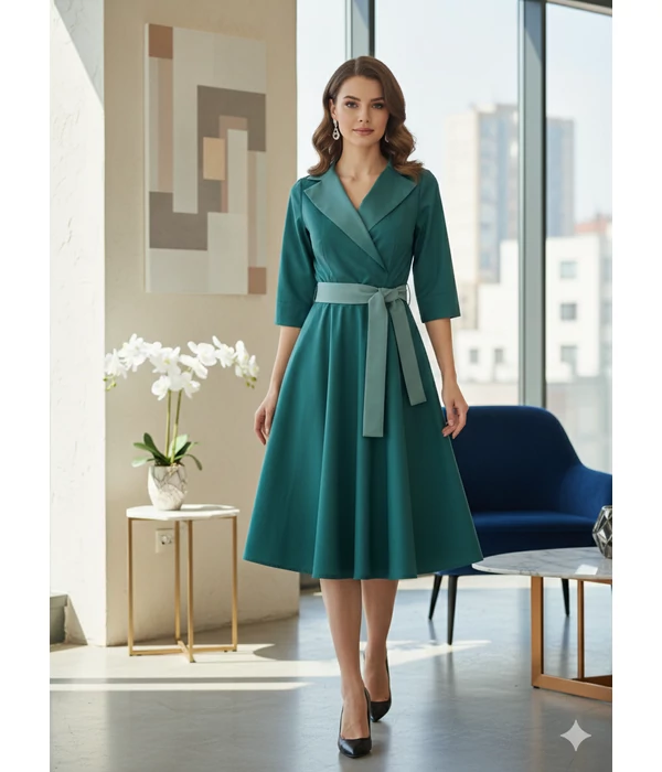 Gold Rose Margó ruha zöld színátmenetes