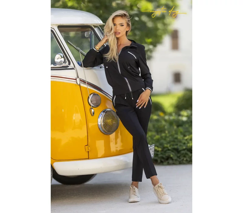 Mystic Day – Zippes fekete jogging