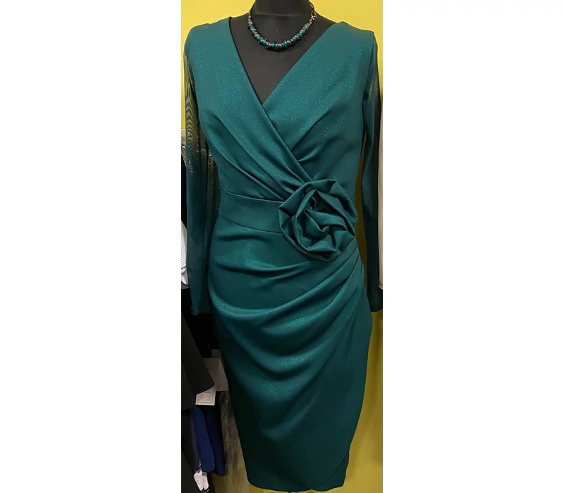 Gold Rose Sötétzöld alkalmi ruha