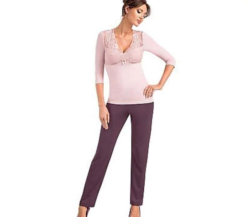 Donna Simone powder pink/dark plum